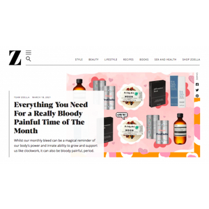 YUYU Bottle featured in Zoella: Everything You Need For a Really Bloody Painful Time of The Month